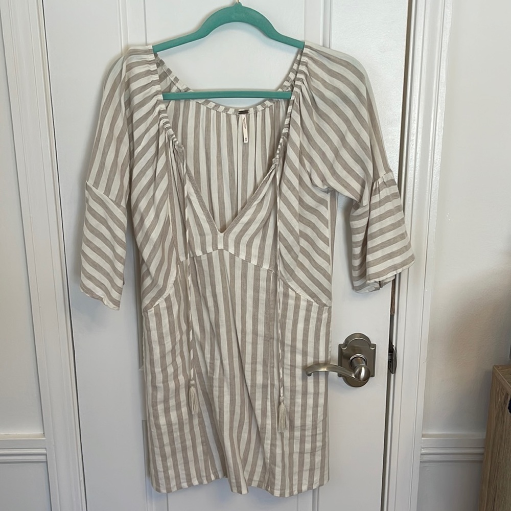 Free people striped linen dress